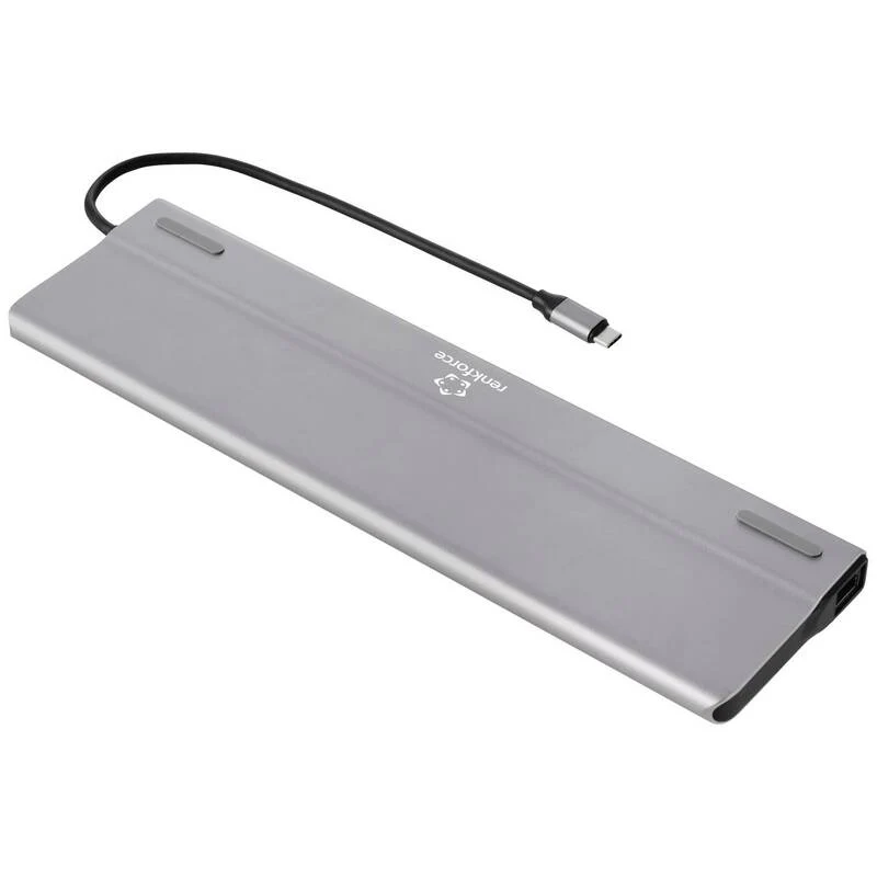 B-Ware Renkforce USB-C Dockingstation RF-DKS-902 mit Kartenleser 4K HDMI grau