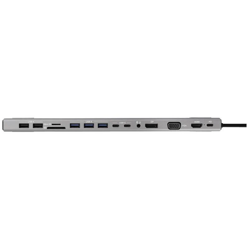 B-Ware Renkforce USB-C Dockingstation RF-DKS-902 mit Kartenleser 4K HDMI grau