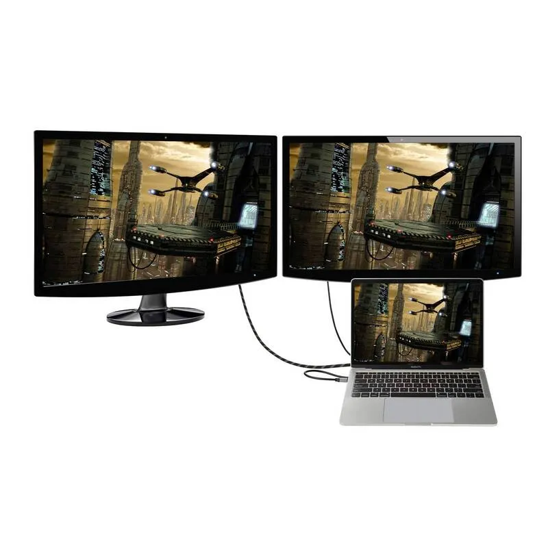 B-Ware Renkforce USB-C Dockingstation RF-DKS-902 mit Kartenleser 4K HDMI grau