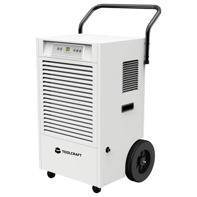 B-Ware Toolcraft Luftentfeuchter 90l/Tag 1260W für Räume bis 120m² mit LED-Display weiß