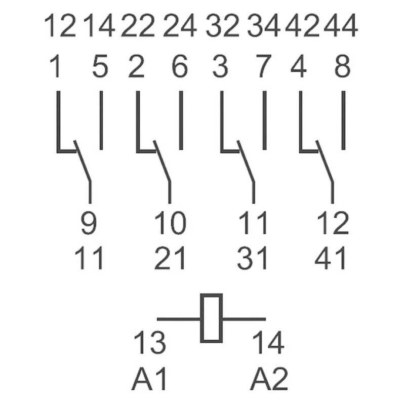 B-Ware Finder Steckrelais 55.34.8.024.0040 24V AC 7A 4 Wechsler mit Prüftaste 1 St.