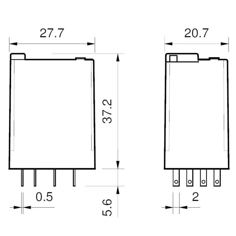 B-Ware Finder Steckrelais 55.34.8.024.0040 24V AC 7A 4 Wechsler mit Prüftaste 1 St.