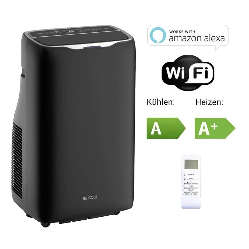 D-Ware Be Cool Monoblock-Klimagerät 14000 BTU Heizgerät Kühlen Heizen schwarz 120m³