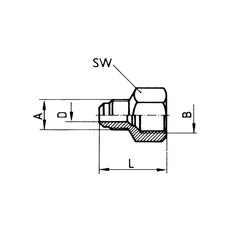 Aufschraubnippel A5/8 x 3/4UNF Hansa 743309