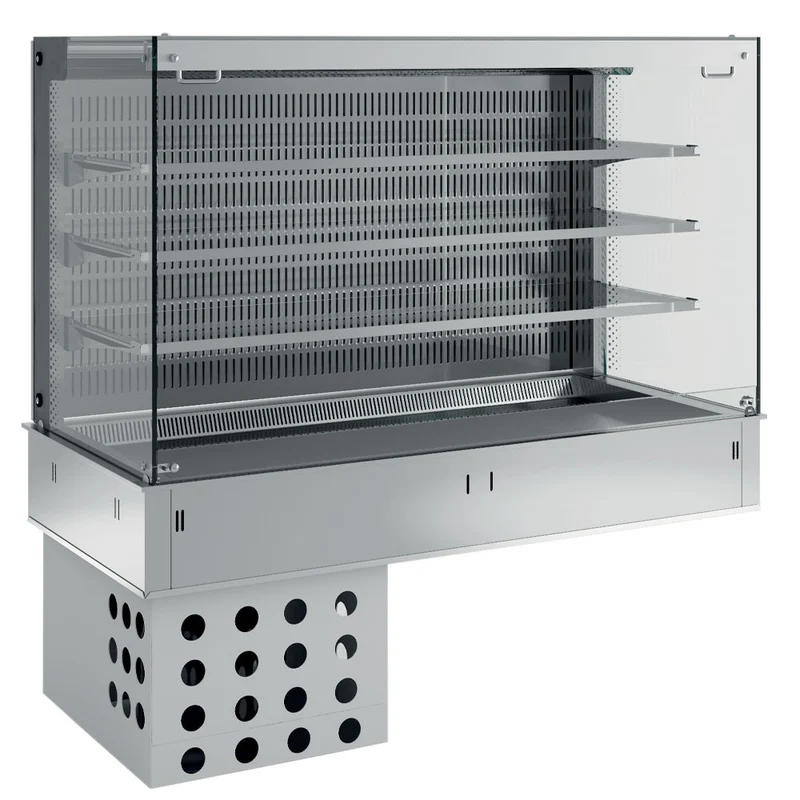 Offene Kühlvitrine mit 3 Ebenen & Nachtrollo , 4x GN 1/1, DPA/CTVA315-R2