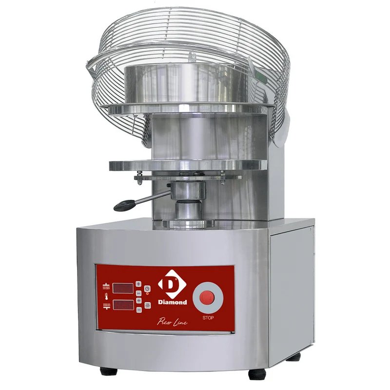 Professionelle Pizzateigpresse , beheizt , Ø 350 mm, DP35-EK-230/1-