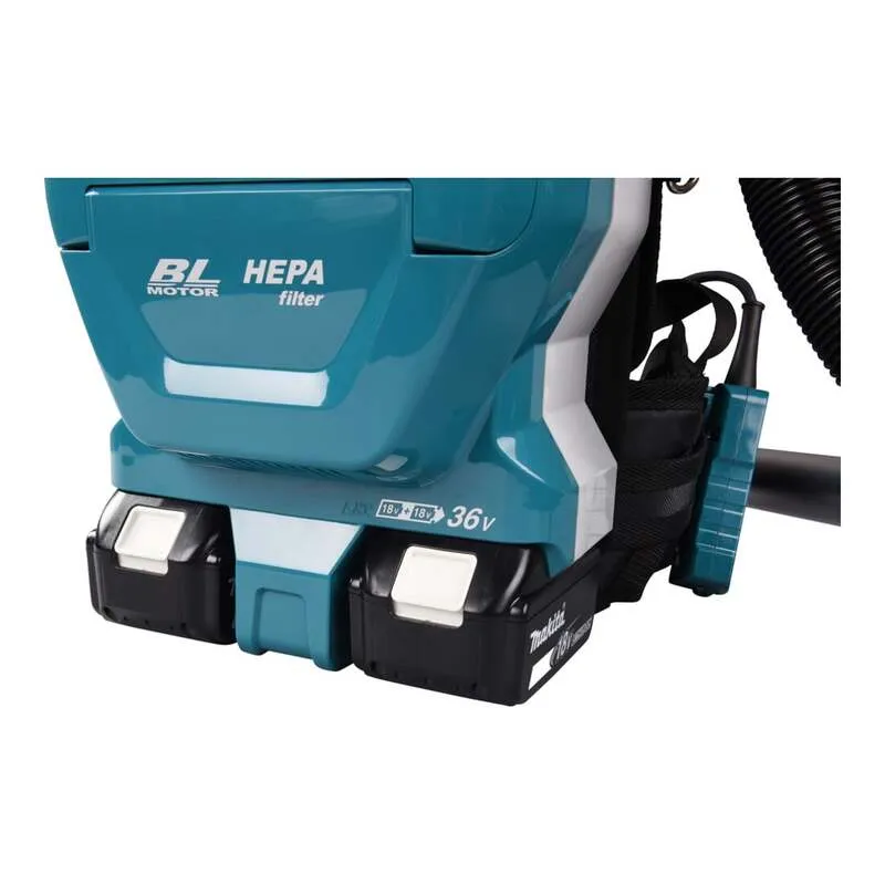 B-Ware Makita Akku-Rucksackstaubsauger DVC261ZX15 2x18V Sauger HEPA Filter blau