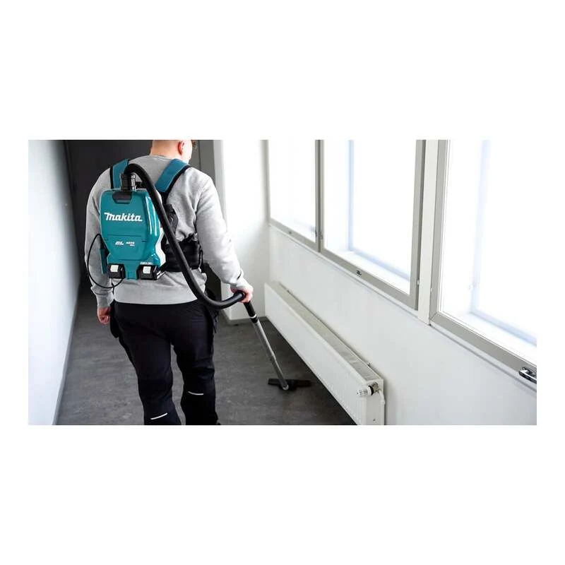 B-Ware Makita Akku-Rucksackstaubsauger DVC261ZX15 2x18V Sauger HEPA Filter blau