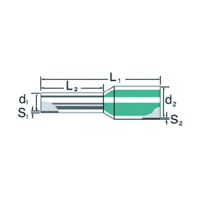 2x B-Ware Weidmüller Aderendhülse H1,5/16 R Verbindungselement 1,5mm² 10mm Rot 500 Stück