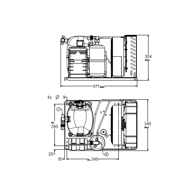 Verflüssigungssatz CAJN2440ZBR Tecumseh