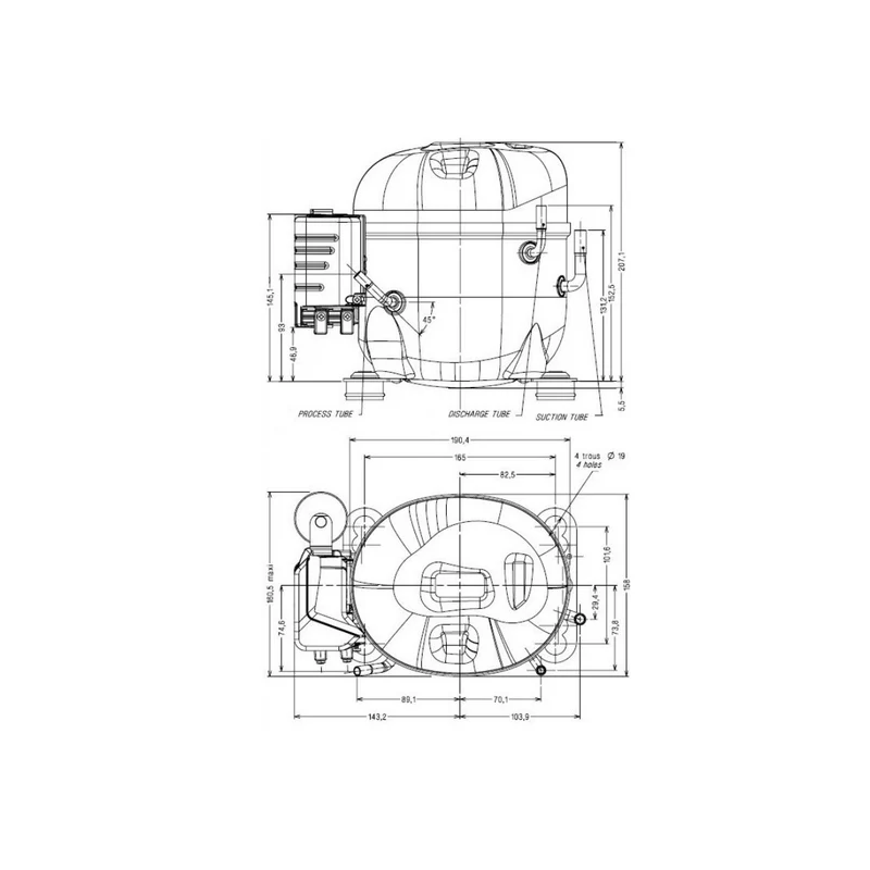 Kompressor AE1390Y Tecumseh