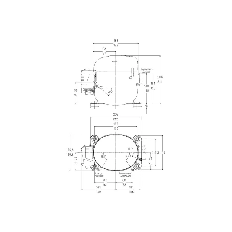 Kompressor AE2425Z Tecumseh