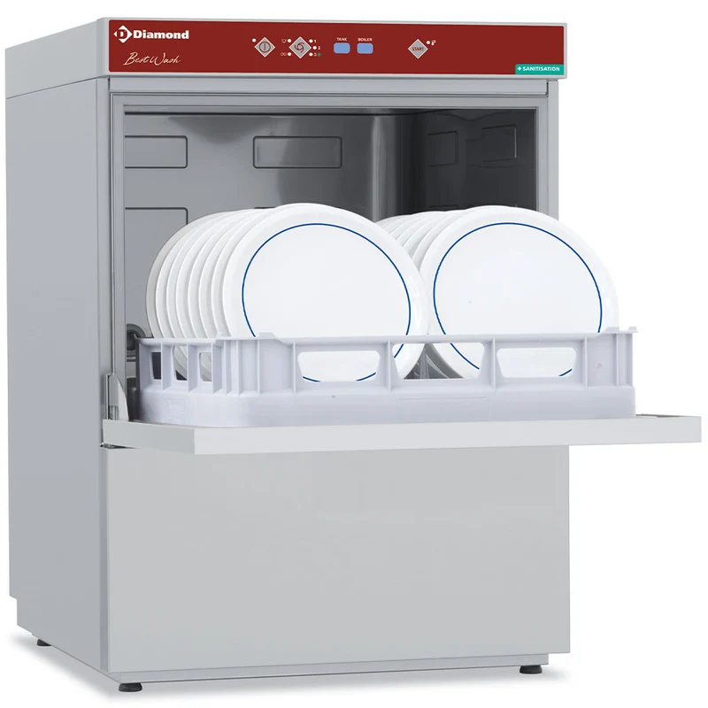 Professionelle Gastro-Spülmaschine mit integrierter Umkehrosmoseanlage , GN 1/1, DFS7/6_RS15/AT