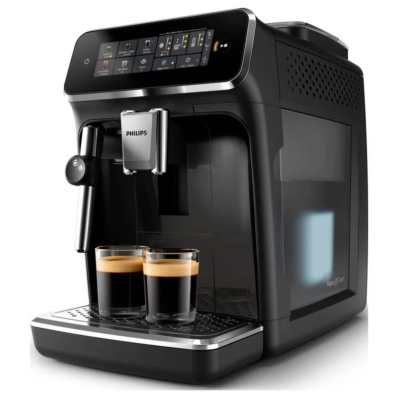 B-Ware Philips Kaffeevollautomat Kaffeemaschine Serie 3300 Schwarz Milchaufschäumer