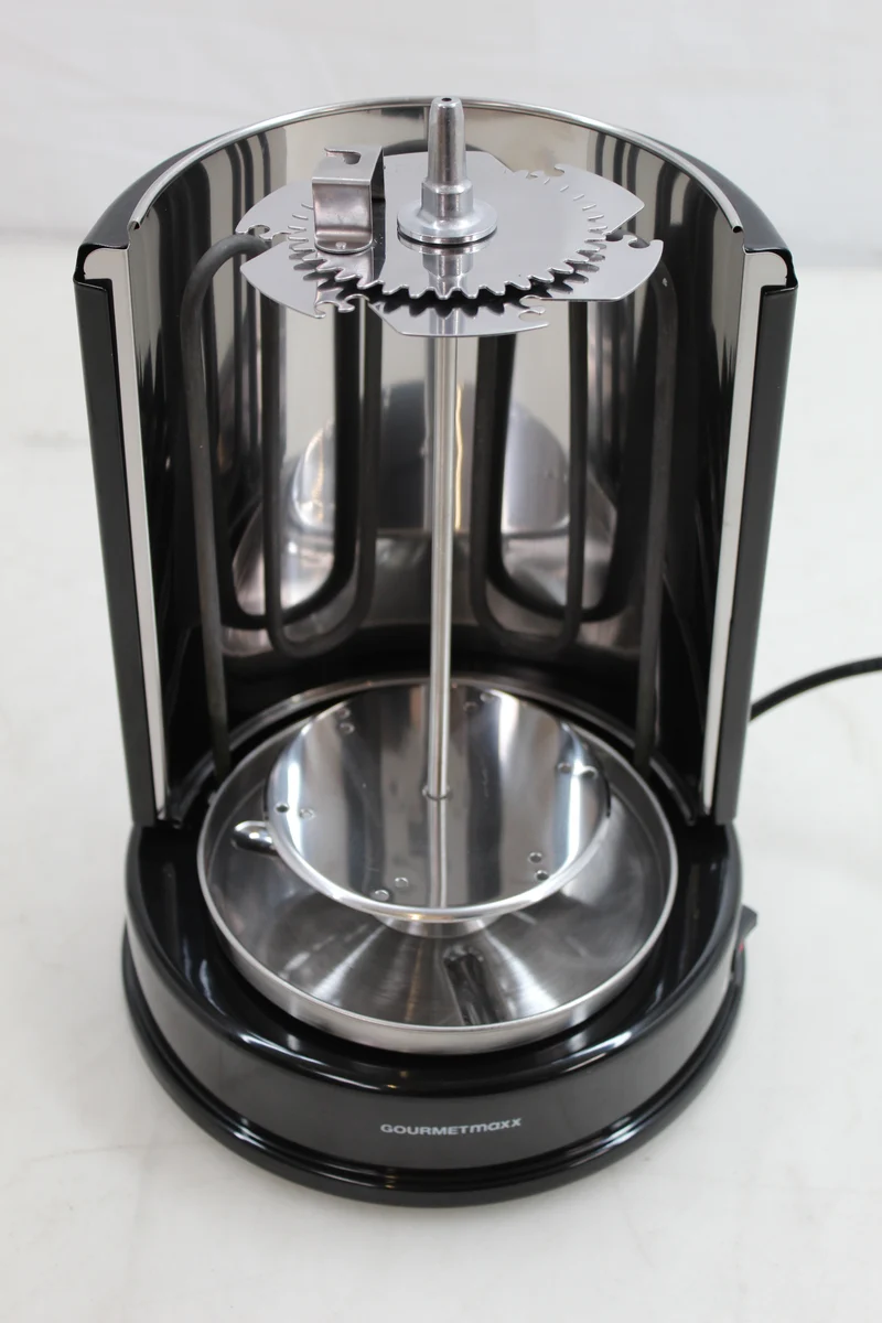 B-Ware GourmetMaxx 05914 Stand Dönergrill 1400 W mit Grillspieß Schwarz Edelstahl