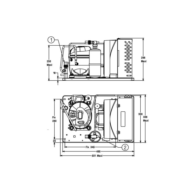 Verflüssigungssatz AE4456YHR Tecumseh