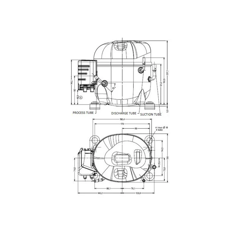 Kompressor AE4450Y Tecumseh