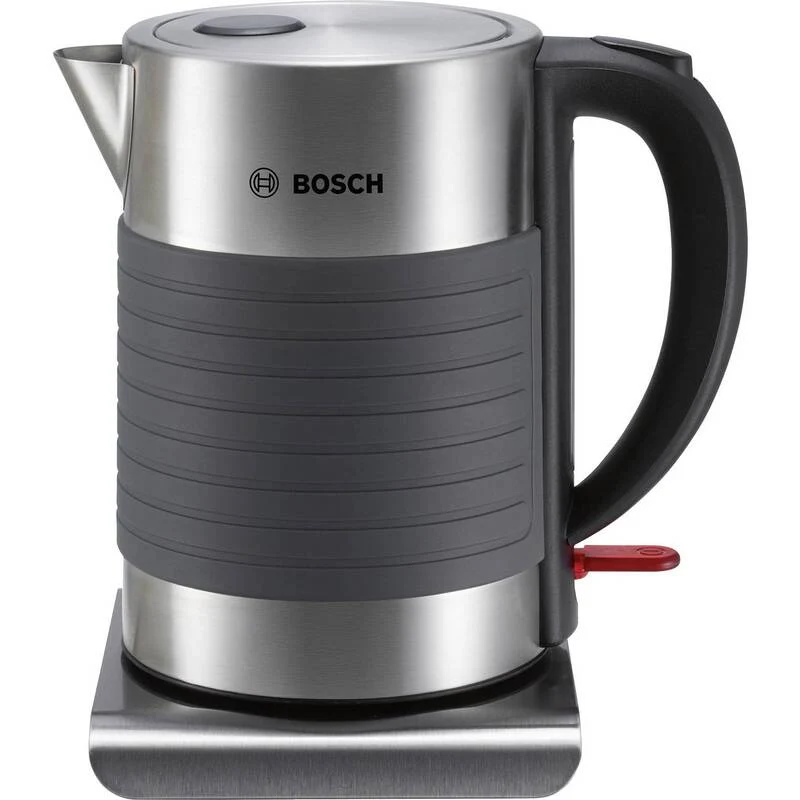 D-Ware Bosch Wasserkocher Edelstahl 2200W 1,7l Teekocher Schwarz Kocher heiße Getränke