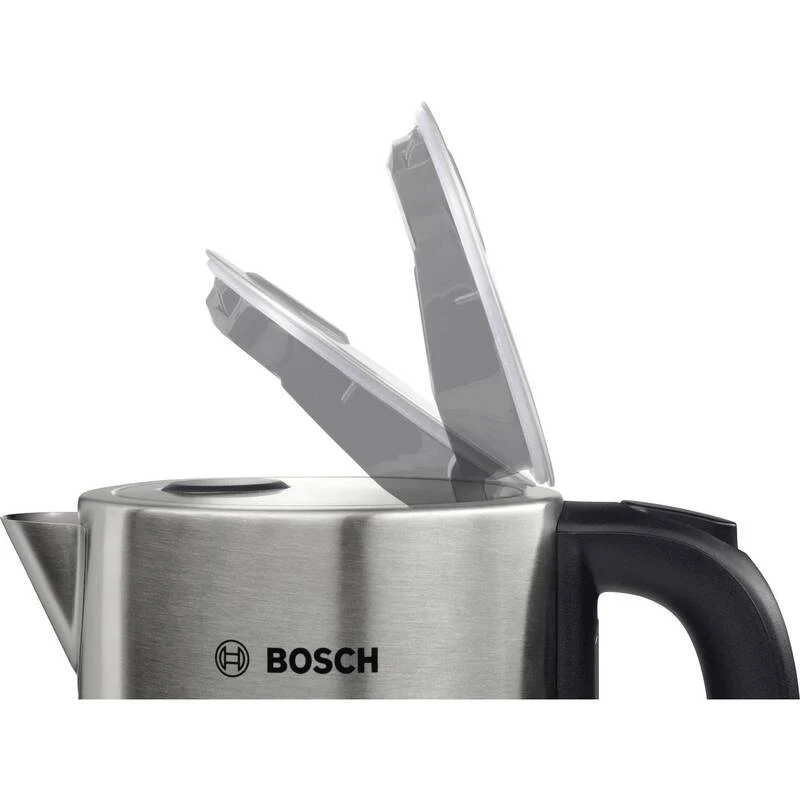 D-Ware Bosch Wasserkocher Edelstahl 2200W 1,7l Teekocher Schwarz Kocher heiße Getränke