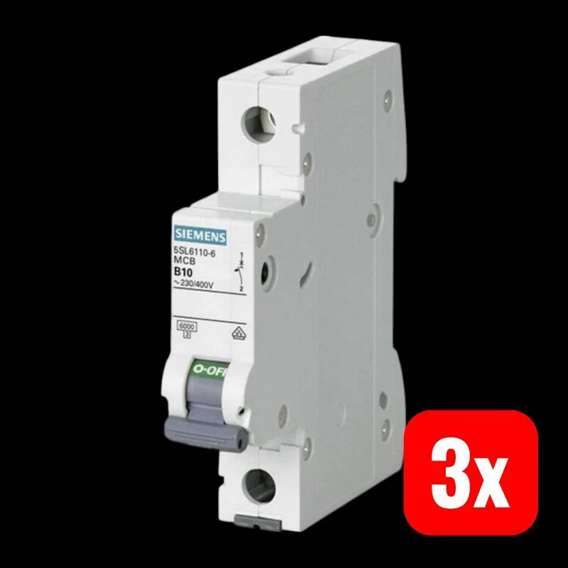 B-Ware Siemens Leitungsschutzschalter 1polig 10A 230/400V C Sicherungsautomat 6kA