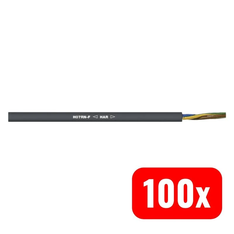 B-Ware LAPP 1600118/1 Gummischlauchleitung H07RN-F 3 G 2.5 mm² Schwarz Meterware