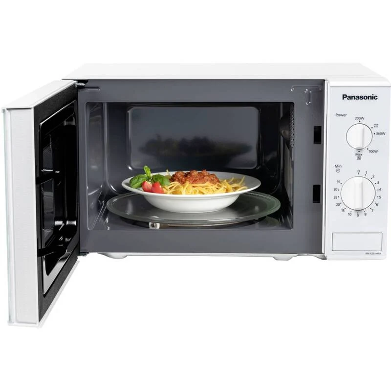 C-Ware Panasonic Solo Mikrowelle 800W Mikrowellenofen Glasdrehteller SIEHE TEXT/FOTO