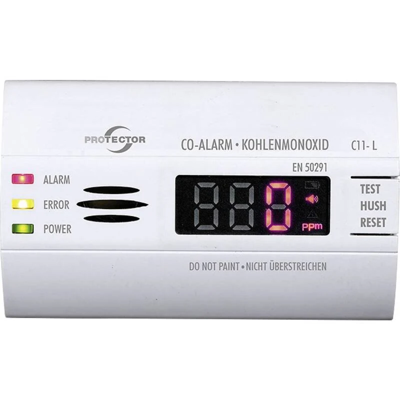 B-Ware Protector C11 L Kohlenmonoxid Melder Warnmelder Kohlenmonoxid Batteriebetrieben