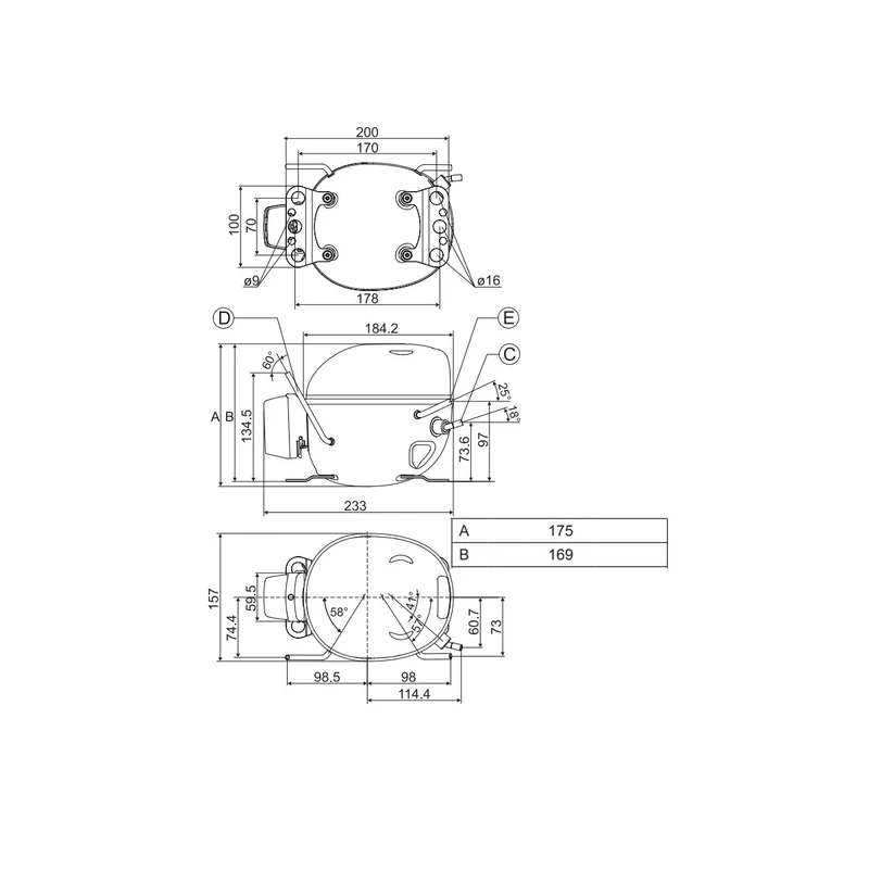 Kompressor DLX4.8KK.1 Danfoss Secop