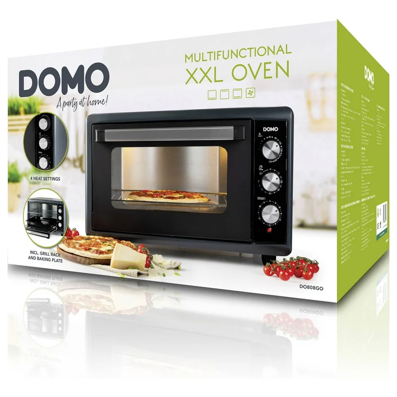 B-Ware DOMO multifunktionaler Backofen Ofen XXL 50L Elektro Backeinsatz Temperatur 189