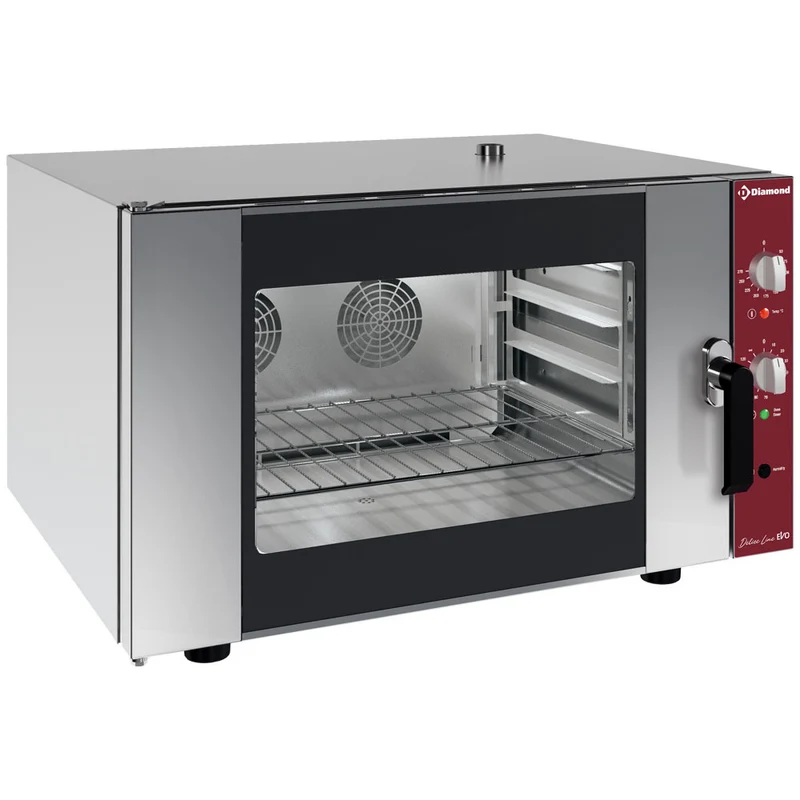 Professioneller Heißluft-Konvektionsofen 4 x 600x400 mm mit Beschwadung , 230V, CPE644-F-230/1-