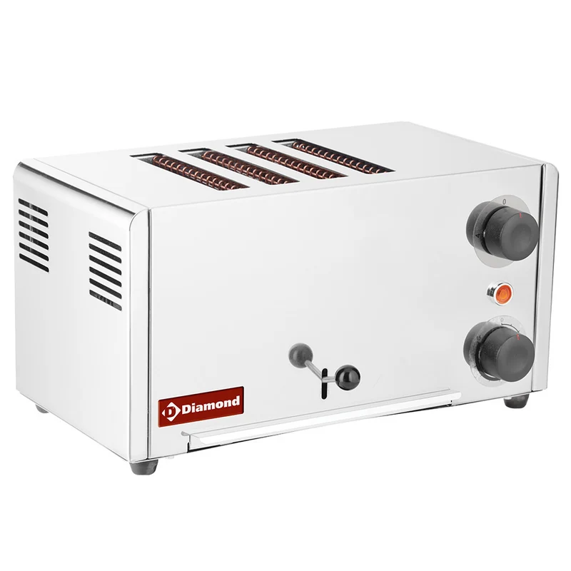 Profi Toaster 4 Schlitze aus Edelstahl, D4GP-XP