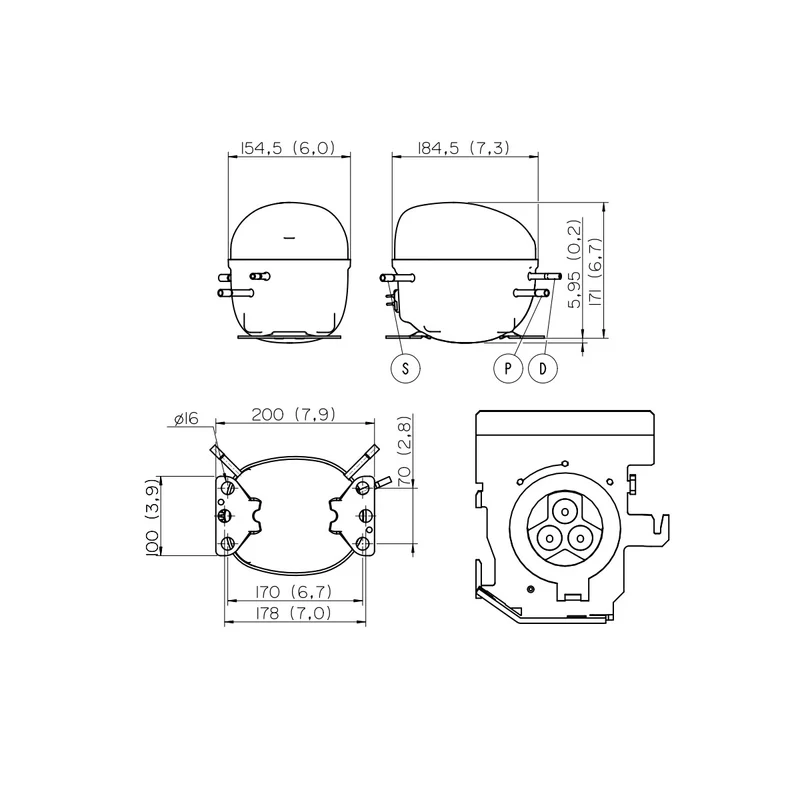 Kompressor EMC3119U Embraco