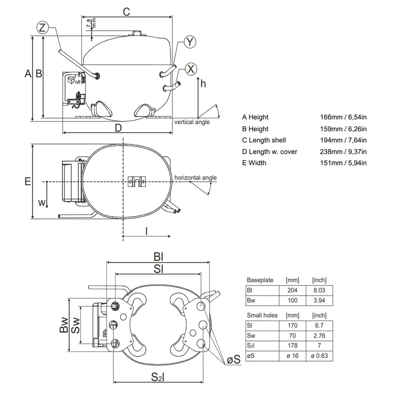 Kompressor HMK80AA Danfoss Secop