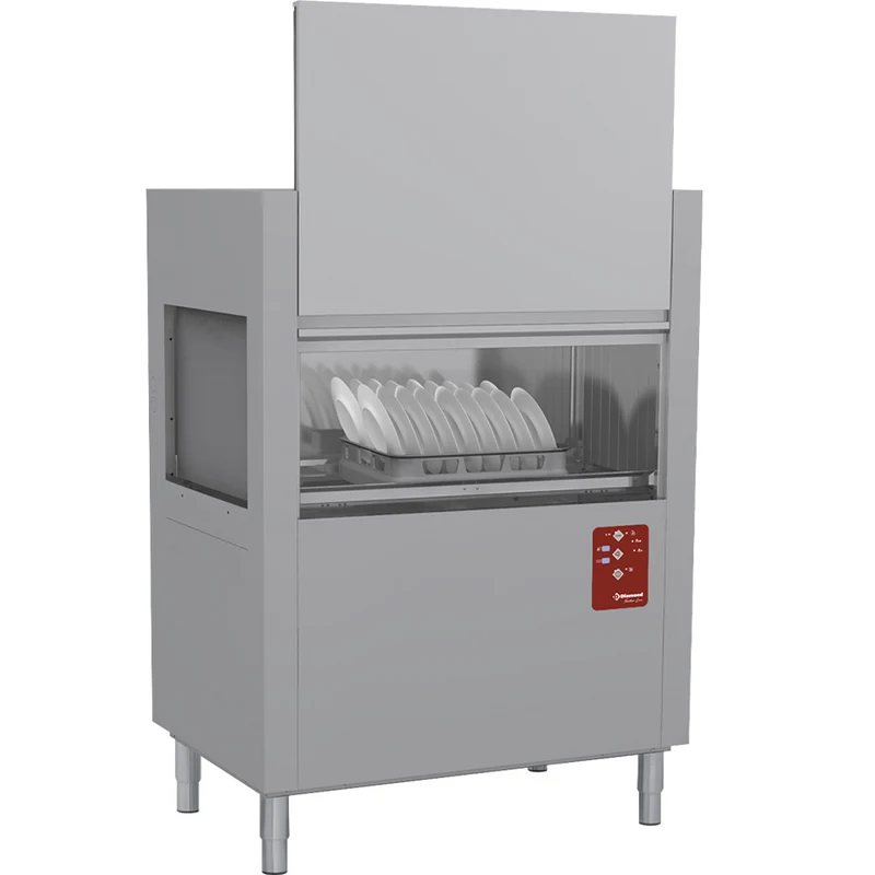 Korbtransportspülmaschine 120 Körbe/h mit Wasserenthärter & Touchscreen, D117E/7-230/3-DX-