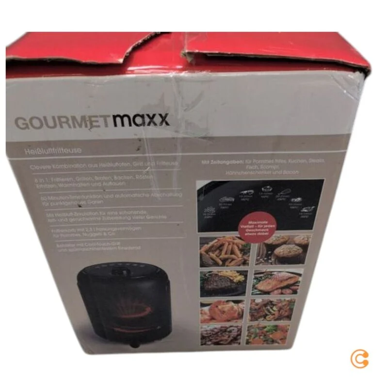 B-Ware Gourmet Maxx Heißluft Fritteuse Mechanisch 2,3l Heißluft Fritteuse 1000 W Schw196