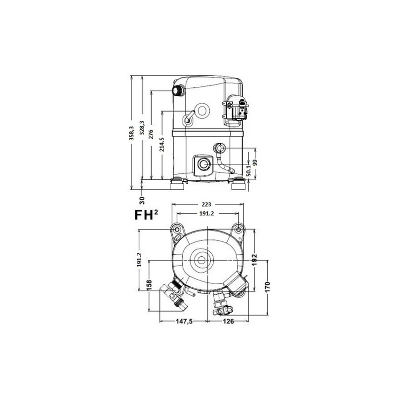 Kompressor FH2480P-XC Tecumseh