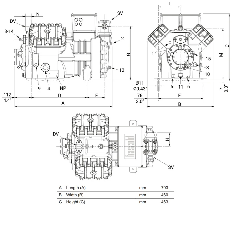 Kompressor V25-71Y Frascold