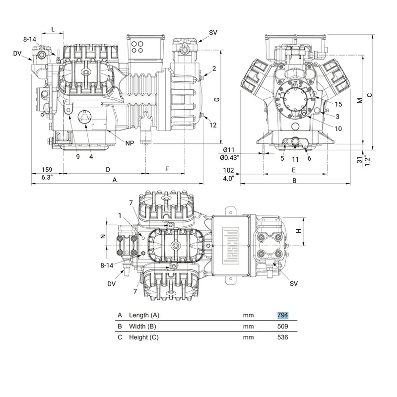 Kompressor Z40-154Y Frascold