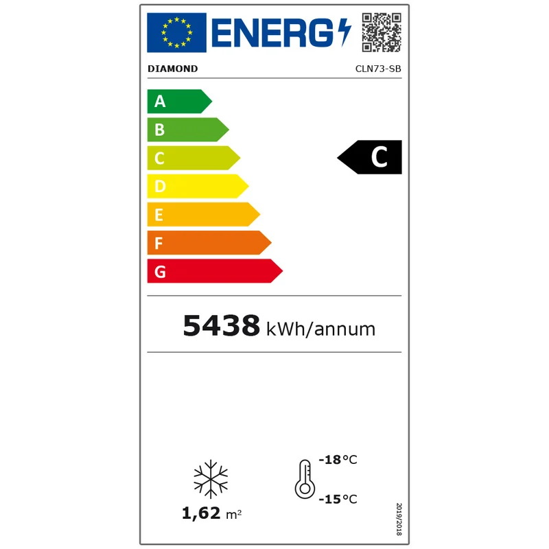 Tiefkühlschrank 646L Schwarz , 5 Roste & LED-Werbedisplay, CLN73-SB