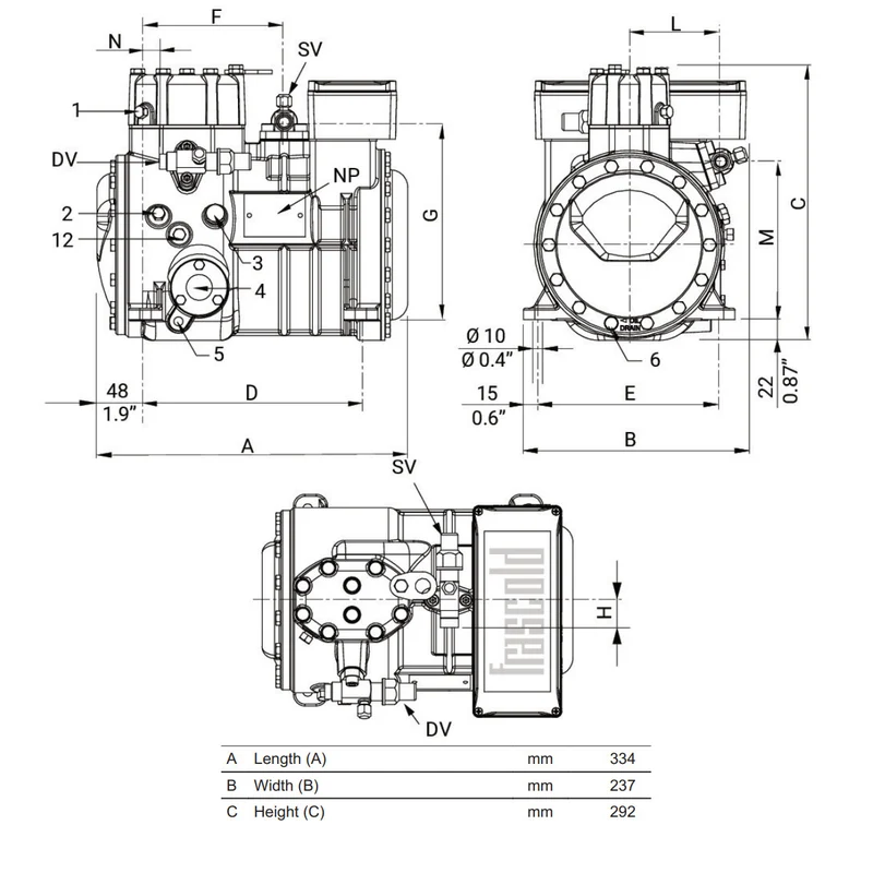 Kompressor B2-10.1Y Frascold