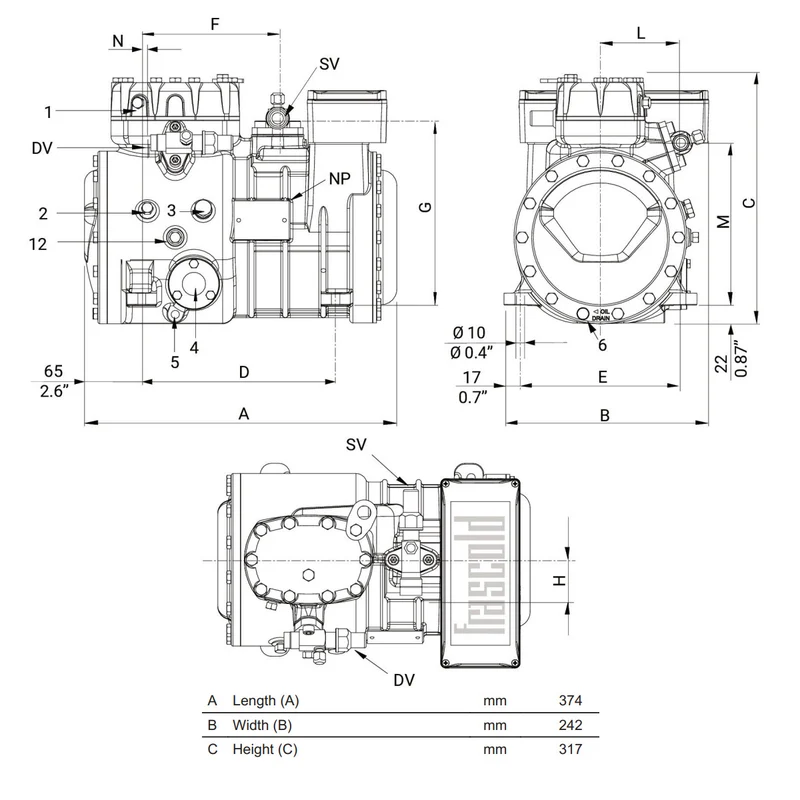 Kompressor D3-15.1Y Frascold