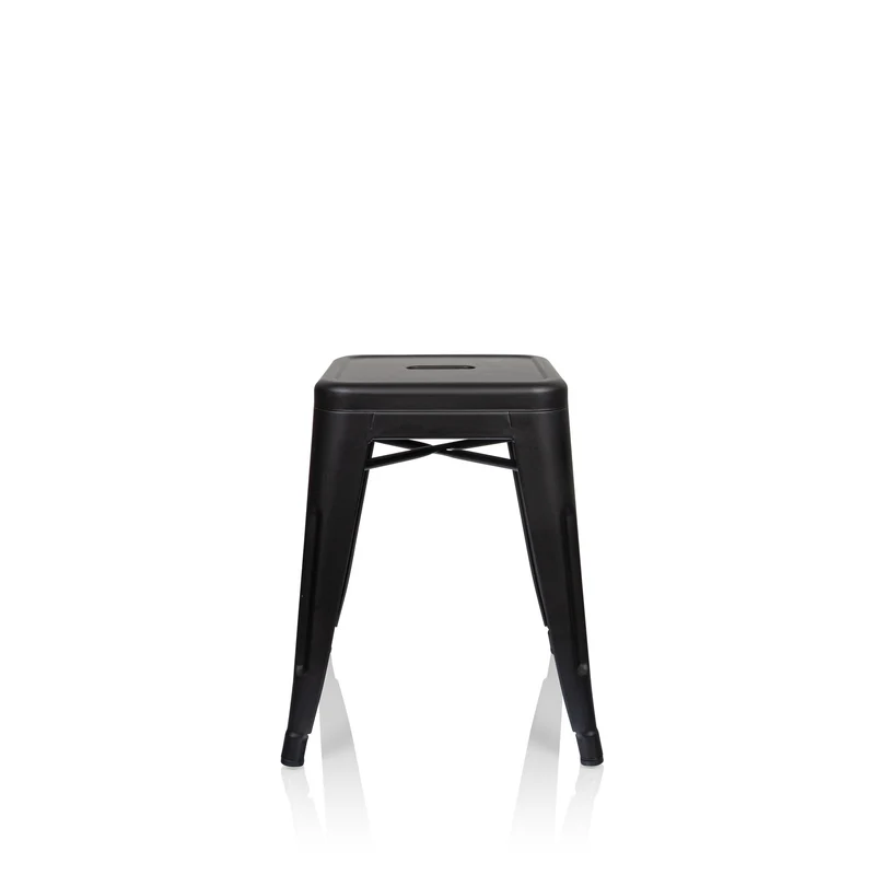 B-Ware Hjh Office Hocker Sitzgelegenheit Vantaggio Metall Bistrohocker Schwarz Matt