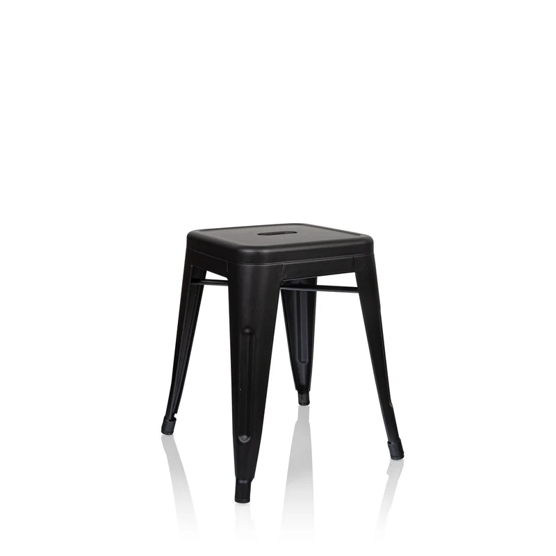 B-Ware Hjh Office Hocker Sitzgelegenheit Vantaggio Metall Bistrohocker Schwarz Matt