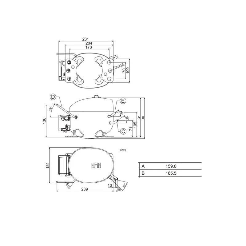 Kompressor HMK95AA Danfoss Secop