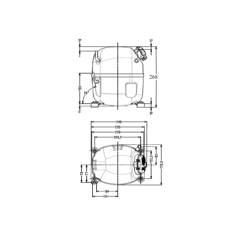 Kompressor AJ5512C Tecumseh