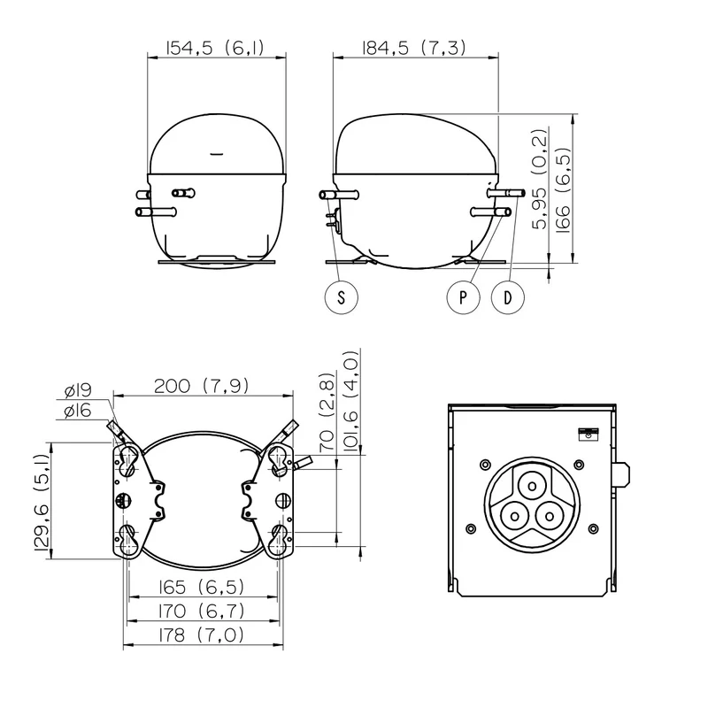 Kompressor EMT1121U Embraco
