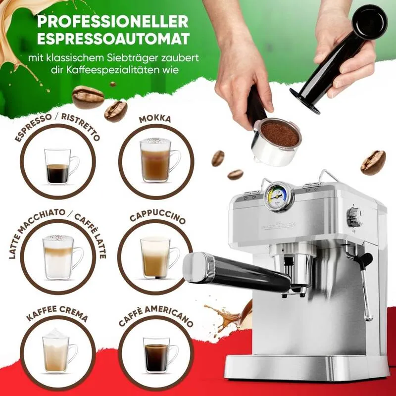 B-Ware Profi Cook Pc Es Ka 1267 Inox Espressomaschine Kaffeeautomat Edelstahl Kaffee