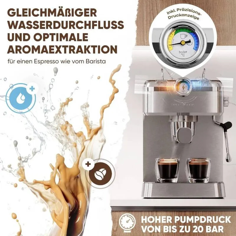 B-Ware Profi Cook Pc Es Ka 1267 Inox Espressomaschine Kaffeeautomat Edelstahl Kaffee
