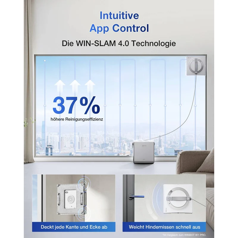 B-Ware Ecovacs Fensterreinigungsroboter Fensterputzroboter W2 Pro Omni Weiß Glas542