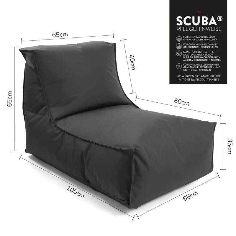 B-Ware Mokebo Sitzsack Beanbag Liege Relaxliege Der Sundowner Indoor Outdoor Anthrazit